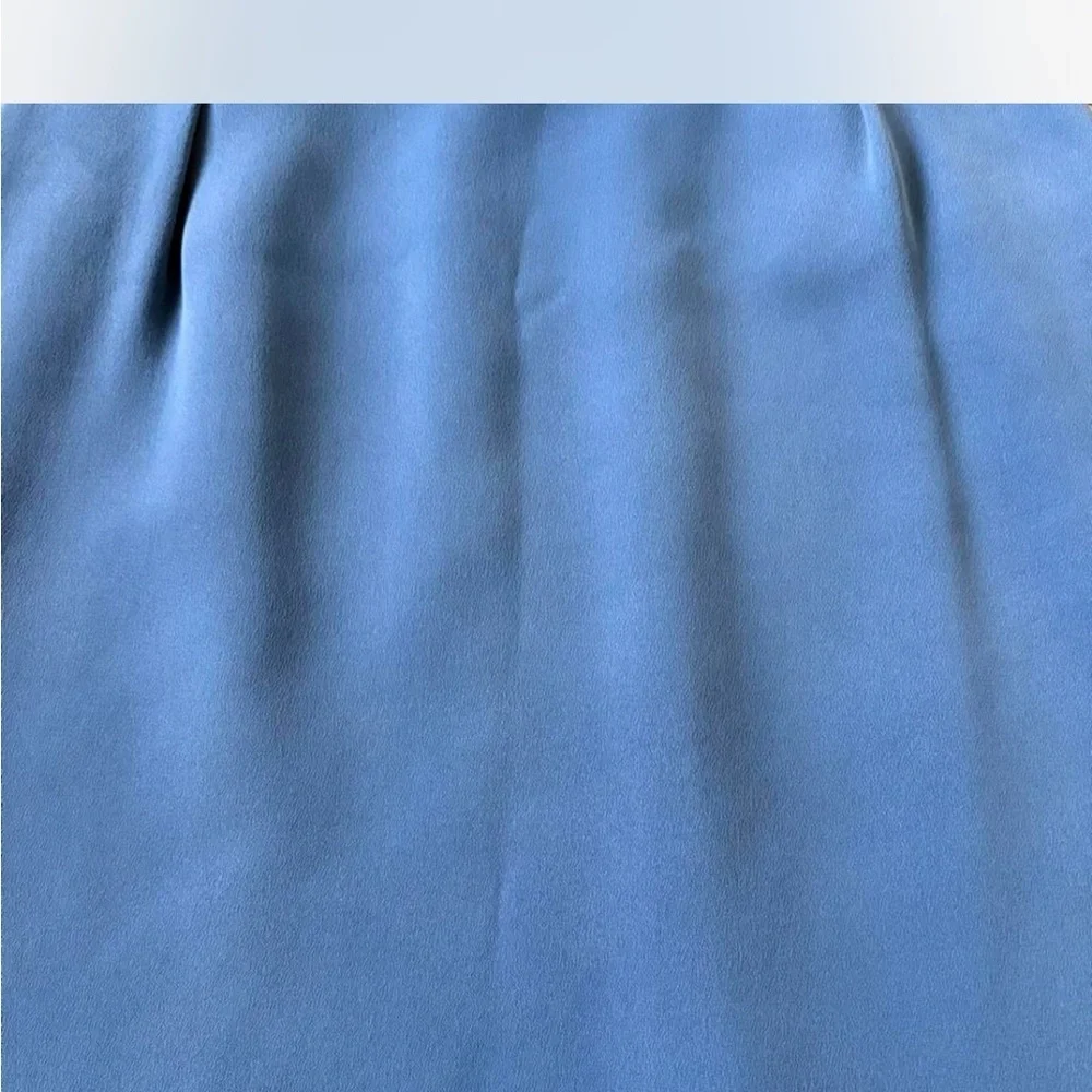 Rena Rowan Elegant Silk Sky Blue Pencil Skirt